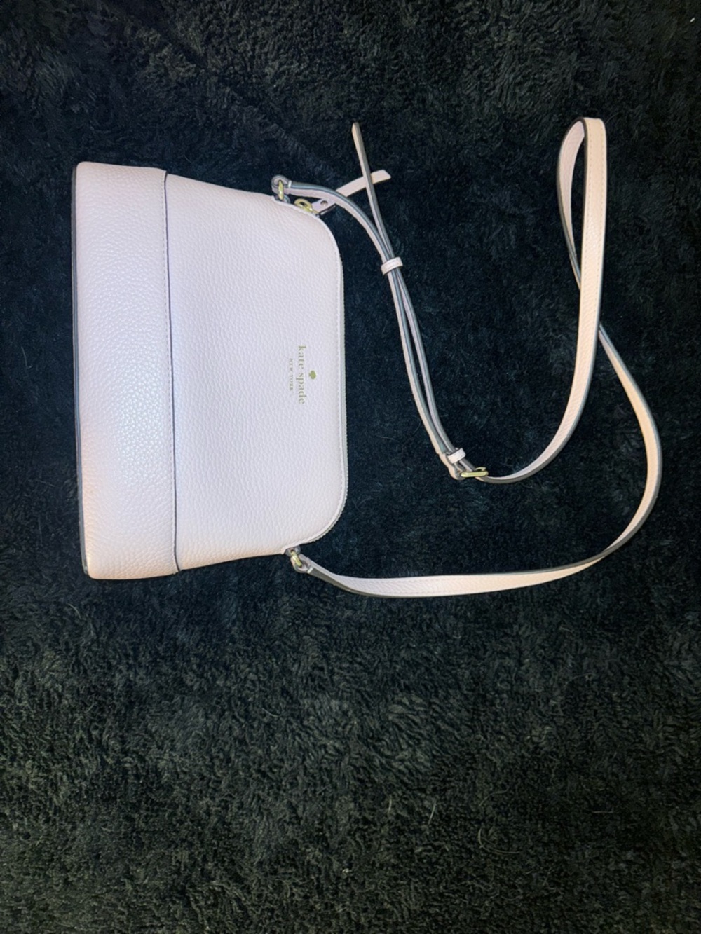 kate spade Light Pink Pebbled Leather Crossbody with Gold Hardware